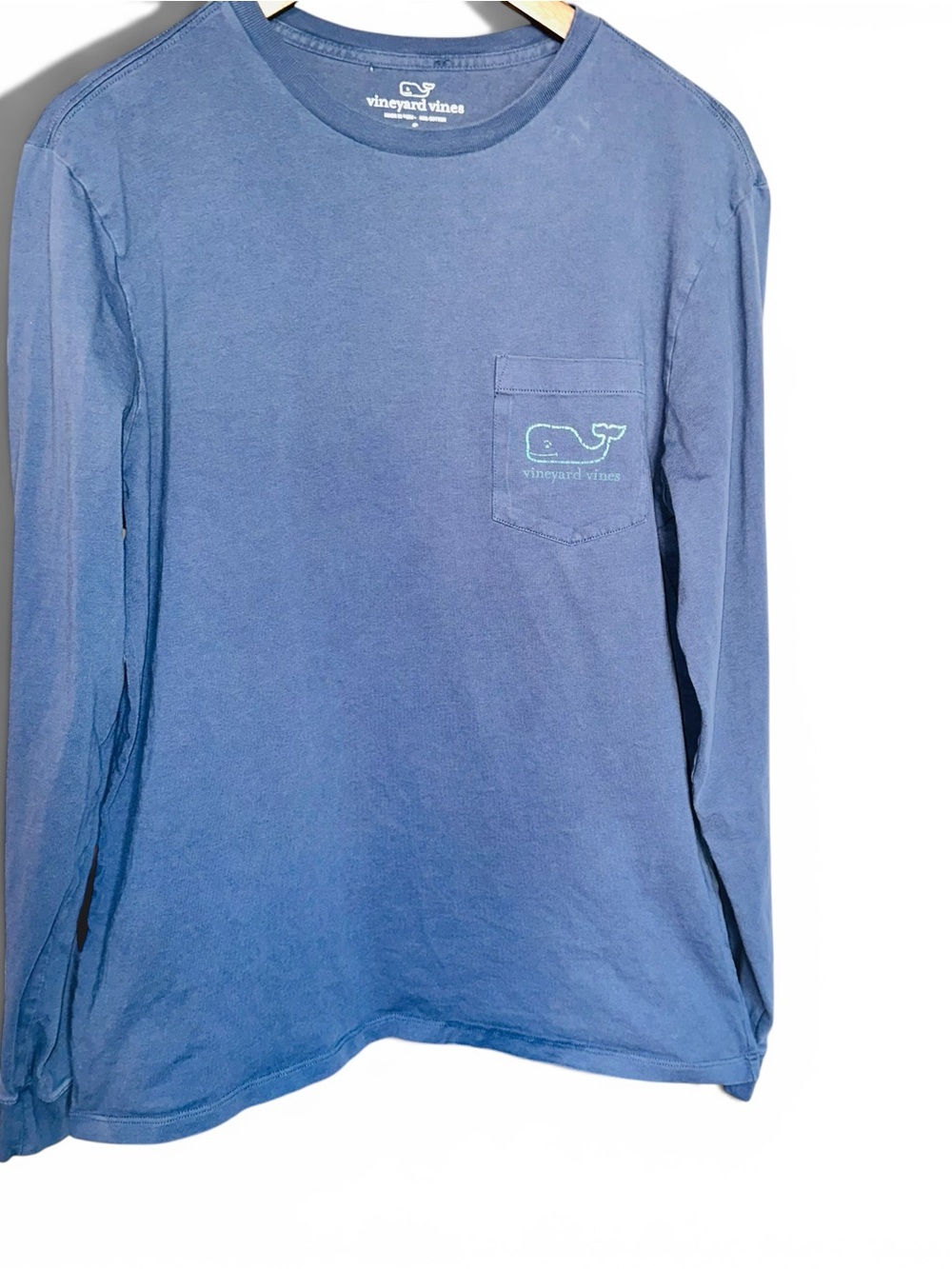 Vineyard Vines Navy Blue Long-Sleeve Pocket Tee S small